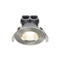 downlight FREMONT set of 3 IP65, steel brushed dimmable