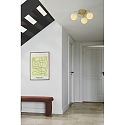 Nordlux ceiling luminaire FRANCA E14 IP20, glossy, brass, white dimmable