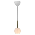 Nordlux pendant luminaire FRANCA 13 E14 IP20, glossy, brass, white dimmable