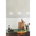 Nordlux pendant luminaire FRANCA 13 E14 IP20, glossy, brass, white dimmable