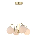 Nordlux pendant luminaire FRANCA E14 IP20, glossy, brass, white dimmable