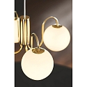 Nordlux pendant luminaire FRANCA E14 IP20, glossy, brass, white dimmable