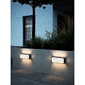 Nordlux outdoor wall luminaire FLUCTUS 28 E27 IP44, black matt, white 