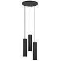 Nordlux pendant luminaire TILO 3 flames, round GU10 IP20, black dimmable