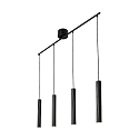 pendant luminaire VICO 4 flames GU10 IP20, black dimmable