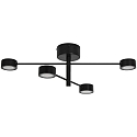 ceiling luminaire CLYDE 4 flames IP20, black dimmable