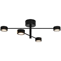 Nordlux ceiling luminaire CLYDE 4 flames IP20, black dimmable
