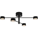 Nordlux ceiling luminaire CLYDE 4 flames IP20, black dimmable