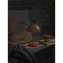 Nordlux battery table lamp ELLEN TO-GO without charger, with IP charging station IP44, brown, mat dimmable