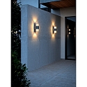 Nordlux Wandleuchte ALUDRA DOUBLE, 2x E27, IP54, seaside anthrazit