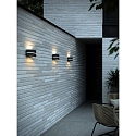 wall luminaire SIBELIS UP/DOWN E27 IP44, anthracite dimmable