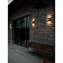 Nordlux Outdoor Wandleuchte SIBELIS UP/DOWN, E27, IP44, dimmbar, braun/metallisch