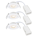 Nordlux recessed luminaire MONOLO set of 3 IP20, white dimmable 4,8W 70 | 230 | 450lm 3000K 36� 36� CRI 80