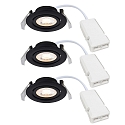 Nordlux recessed luminaire MONOLO set of 3 IP20, black dimmable 4,8W 70 | 230 | 450lm 3000K 36� 36� CRI 80