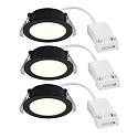 recessed luminaire OLEA set of 3 IP65 | IP20, black  4,4W 345lm 2700K 110� 110� CRI 90