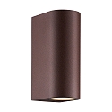 outdoor wall luminaire DION DOUBLE GU10 IP44, rust dimmable