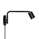Wandleuchte EXPLORE LONG, GU10, IP20, schwenkbar, schwarz