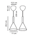 Nordlux Pendelleuchte KELVIS, 2er Set, GU10, IP20, schwarz