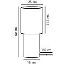 Nordlux Stehleuchte IZARA 60, 2x E27, IP20, beige