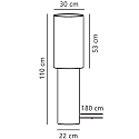 Nordlux Stehleuchte IZARA 110, 2x E27, IP20, beige