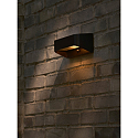 LED Solar-Wandleuchte MARCELLIO, IP54, Aufbau, mit Sensor, 5W 3000K 400lm, schwarz