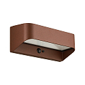 Nordlux LED Solar-Wandleuchte MARCELLIO, IP54, Aufbau, mit Sensor, 5W 3000K 400lm, braun