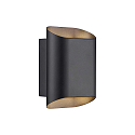 Outdoor Wandleuchte NICO 22 ROUND MAXI, GU10, IP54, schwarz