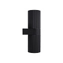 Nordlux Au�enwandleuchte KYKLOP RIPPLE MAXI, IP54 IK05, 2x E27, Metall gerippt / Glas, schwarz