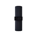 Nordlux Au�enwandleuchte KYKLOP RIPPLE MAXI, IP54 IK05, 2x E27, Metall gerippt / Glas, schwarz
