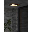 Nordlux LED Outdoor Deckenleuchte OJA 29, eckig, 360�, 14W, 3000K, 1600lm, IP54, schwarz