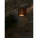 Nordlux outdoor wall luminaire SIDARA E27 IP54, seaside metallic brown dimmable