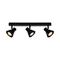 spotlight bar EIK 3 flames, adjustable GU10 IP20, black matt dimmable