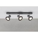 Nordlux Nordlux Spot EIK track, 3 flames, GU10, gray