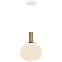 Nordlux Nordlux Pendant luminaire ALTON 25, shade � 25cm, height 33cm, pendulum 300cm, E27, white / brass / black
