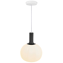 Nordlux Nordlux Pendant luminaire ALTON 25, shade � 25cm, height 33cm, pendulum 300cm, E27, white / brass / black