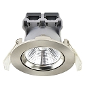 Nordlux Nordlux LED Recessed Downlight FREMONT IP23, � 8.5cm, 5.5W 2700K 345lm 36�, swiveling 12�, brushed steel