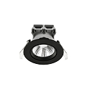 Nordlux LED Recessed Downlight FREMONT IP23 Set of 3, each � 8.5cm, 5.5W 2700K 345lm 36�, swiveling 12�, black