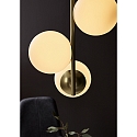 Nordlux Pendant luminaire LILLY, E14, IP20, Glas opal white, brass
