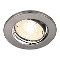 LED Recessed luminaire CANIS, round, Set of 3, GU10, 4,9W LED, 36�, 2700K, 345lm, IP20, dimmable, nickel