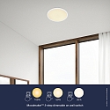 Nordlux LED Deckenleuchte OJA 60, mit 3-Stufen MOODMAKER(TM) Dimmung, � 60cm, 28W 2700K 3200lm 120�, wei�