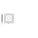 Ledvance ceiling luminaire SMART+ ORBIS SADDIE 500X500MM RGB + TW square, tunable white, RGB, controllable via WLAN / WIFI IP20, dimmable