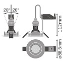 Ledvance Einbauleuchte KIT LED GU10 8.3W CRI90 3000K DIM