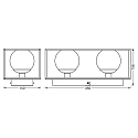 Ledvance DECOR SQUARE 350X150IP44BK 2XG9