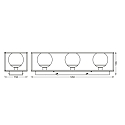 Ledvance DECOR SQUARE 550X150IP44BK 3XG9