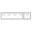 Ledvance DECOR NAIROBI CEILING BK WD 4XE27