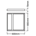 Ledvance PL 600 SURFACE MOUNT KIT H75 BK LEDV