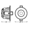Ledvance Outdoor LED Einbau-Downlight SPOT COMBO DIMMABLE FIX V 5.5W CPS 60DEG, IP65, starr, wei�