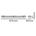 Ledvance Feuchtraum-Wannenleuchte DP HOUSING 600 P, IP65, 2xG13 T8 (exkl.)