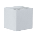 LED Au�enwandleuchte CYBO, IP65, eckig, 8x8cm, 2x 3W 2700K, Winkel verstellbar von 40-120�, wei�