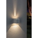 LED Au�enwandleuchte CYBO, IP65, eckig, 8x8cm, 2x 3W 2700K, Winkel verstellbar von 40-120�, wei�